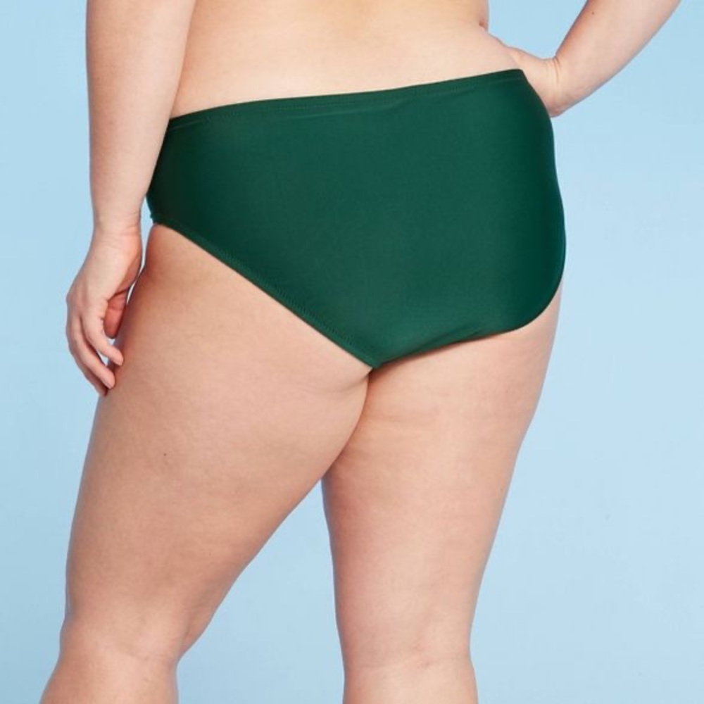Kona Sol Bikini Swim Bottom 16W/18W Green Hipster High Coverage Plus Size NWT - Picture 4 of 4